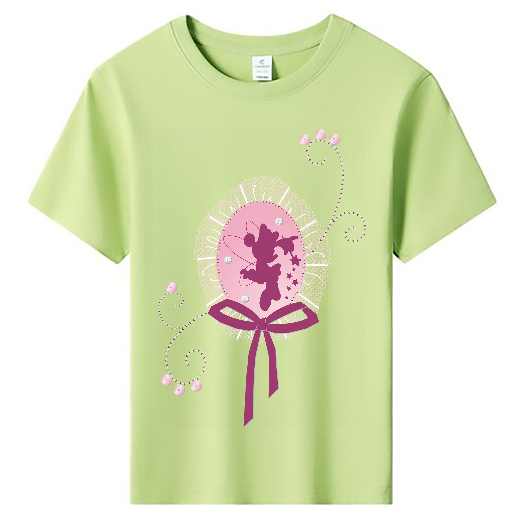 （画像用） ミッキーマウス Mickey Mouse 綿100％キッズTシャツ（フロントプリント）